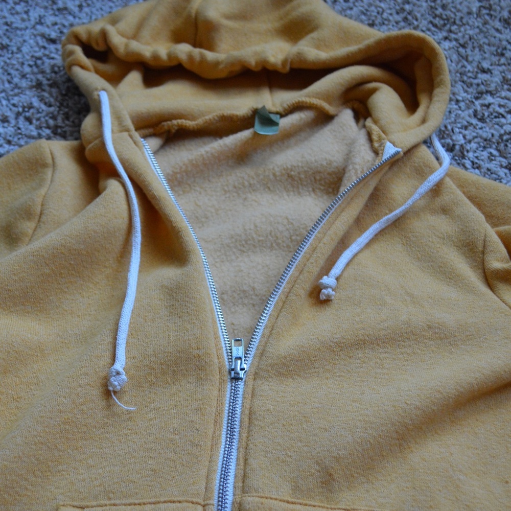 Yellow zip up jacket